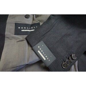 Boglioli Gray Striped 100% Wool 2 Pc Suit Jacket Pants 42R BRAND NEW